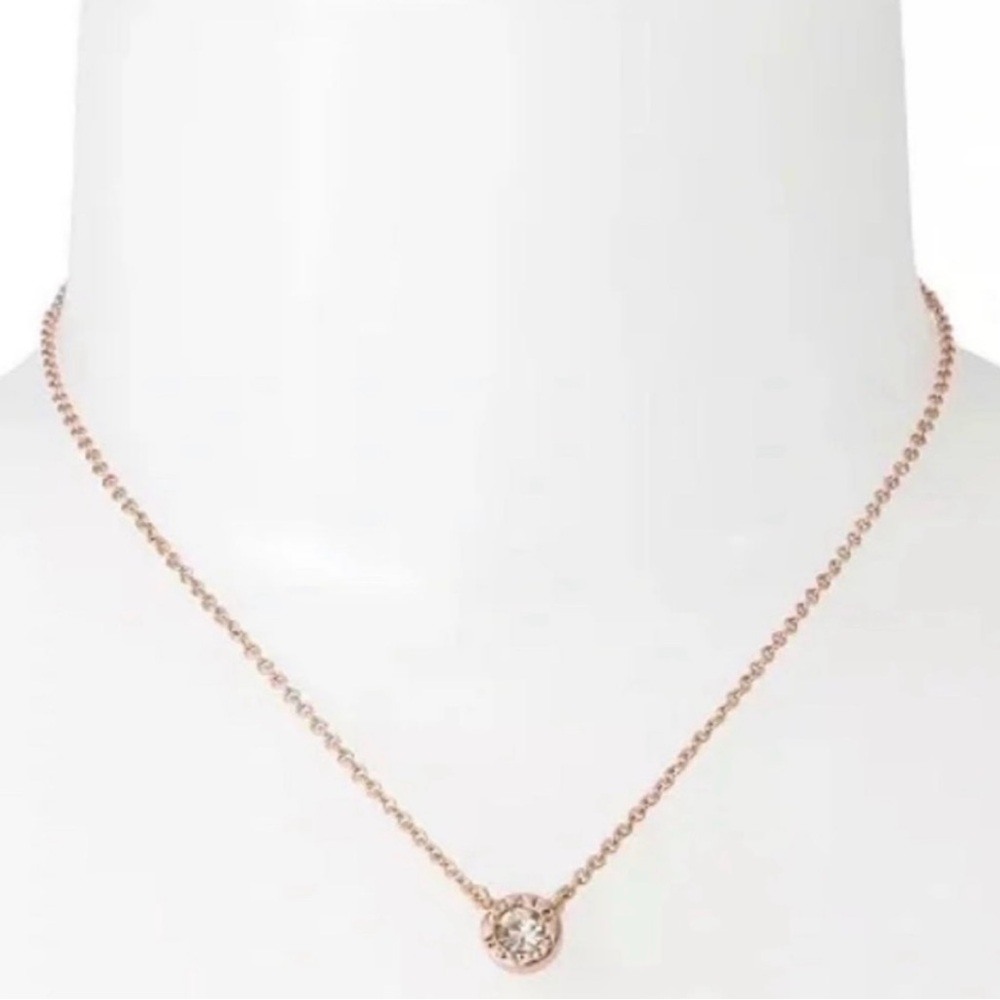 Brand New Coach Rose Gold Flower Earrings And Necklace Set with Pouch - Picture 2 of 3